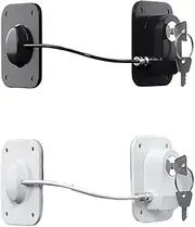 Lock Door and Window Fridge Lock Traceless Adhesive No Drilling Child Cabinet Locks for Fridge Cabinet Locks Draw 1Pcs(Black)