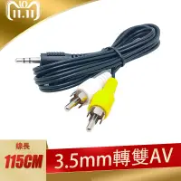 在飛比找蝦皮購物優惠-台灣現貨 音源 3.5mm 轉 雙RCA 雙AV線 3.5立