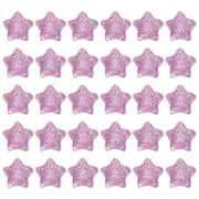 60 Pcs Flat Back Resin Charms, Glitter Star Charms Bulk, Purple