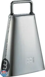 Meinl Percussion Handheld Cowbell with Holder, 6 1/4" Hand Brushed Steel — NO