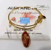 Alex and Ani Love Potion Carnation Bangle Shiny Yellow Gold - Discontinued/Rare