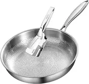Titanium Hammered Pan Pro, Titanium Hammered Cookware, Pure Titaniums Nonstick Frying Pan, 5 Layer Fast Heating, All Stovetop & Oven Safe (28 cm)