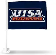 Rico Industries NCAA Florida State Seminoles Black Pole Car Flag W' Black Pole Double Sided Car Flag - 16" x 19" - Strong Pole That Hooks onto Car/Truck/Automobile