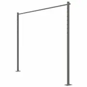 Austral 2.4m Woodland Grey Fold Down Clothesline Accessory Ground Mount Kit Plated