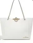 Marc Jacobs The Kisslock LARGE Leather Tote M0016475-164 Cotton Multi