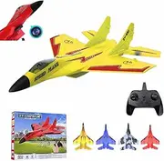 Wonstorex Rc Plane, Wonstorex Remote Control Fighter Jet, 2.4Ghz Rc Remote Control Fighter Model, EPP Professional Foam Material for Aircraft Model (Aerial Version Yellow)