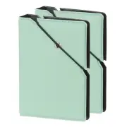 Mini Photo Album, 2 x 3 Photo Album with Rubber Band Lock, Green, 2 Pcs