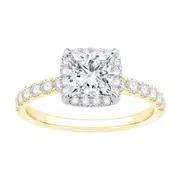 Bevilles Princess Cut Solitaire Ring with 2.00ct of Laboratory Grown Diamonds in 18kt Yellow and