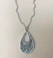 ARTISAN HANDMADE SUNDANCE CHARM NECKLACE HANDCRAFTED FLORAL SILVER JEWELRY