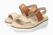 Mephisto Women's Dakota 1 Light Sand 812 Adjustable Hook and Loop Strap Sandals