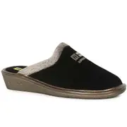 Nordikas Natala III Womens Mule Slippers Black Suede/met 6 Uk/39 Eu