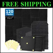 120 Pack Premium Acoustic Foam Panels for Soundproofing & Recording Studios