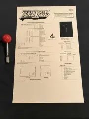 ATARI Xevious Upright Back Door Sheet New Atari Part ST-242 1st Printing