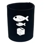 Rave Big Fish Little Fish Cardboard Box - Funny Novelty Stubby Holder