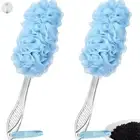 (2+1) Pack Back Scrubber for Shower，Loofah with Handle: 2PCS Long Handle