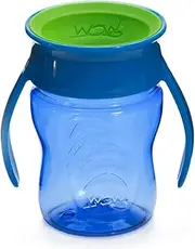 Wow 360° Drinking Cup with Handles | 100% BPA Free | on the go | easy to clean and assemble | spill free | 360° drinking experience | dentist recommended - spoutless | dishwasher safe | 9+ months