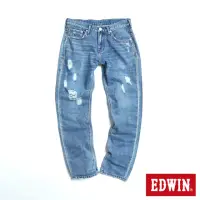 在飛比找momo購物網優惠-【EDWIN】男裝 花洗直筒牛仔褲(石洗藍)