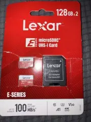 Lexar E-Series 128GB Micro SD Card[2 Pack], MicroSDXC Flash Memory Card