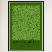 Galrie William Morris Cotton Prints Exhibition Branch 1872 -Timeless Art for Home Decor, Black Frame, A1 60 x 84cm (23 x 33inch)