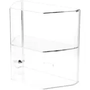 Plymor Acrylic Locking Case with Sliding Back, 1 Shelf, 16.5" x 16.5" x 8.5"