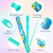 Descant Soprano Recorder Music Recorder Instrument For Kids Flute + Case Green