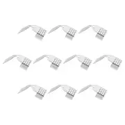 Fold Over Crimp Cord Ends, 6mm End Cap Clasps for DIY (100Pcs, Silver Tone)