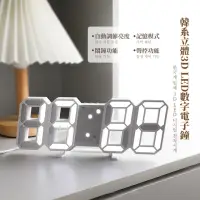 在飛比找momo購物網優惠-【居家擺設】韓系立體3D LED數字電子鐘(大數字 鬧鐘 溫