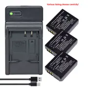 Battery or charger for Panasonic CGA-S007E CGA-S007A/B Lumix DMC-TZ3 DMC-TZ1-K
