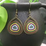 2" Bronze-tone Earring Set Bohemian Retro Dangle Drop Hook New Free Ship 7851