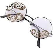 TEHAUX Men Gothic Glasses Props Design Photo Props Glasses Light Weight Gothic Decorative Glasses for Rave ES