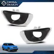 Fog Light Trim Fit For 2014-2017 Jeep Compass Set of 2 Driver and Passenger Side (for: Jeep)