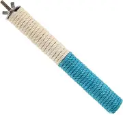 BUGUUYO Parakeet Cage Perch Natural Rope Bird Stand for Claw Grinding Dual Color Perch for Parrots Exercise Rest Accessory for Budgies and Cockatiels