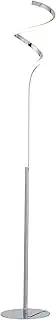[Lexi Lighting] 380 Lumens 10W Chipper LED Floor Lamp - 3000K Warm White, Built-in LED, Chrome Metal Base, Minimalist Corner Display for Living Room & Interior Décor