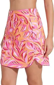 [Cagola] Swim Skirt Bottoms for Women High Waisted Swimsuit Skirts Tummy Control Bathing Suit Bottom Ladies Swimming Skorts