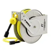 M MINGLE Retractable Pressure Washer Hose Reel, 1/4" × 60ft Heavy Duty Prof