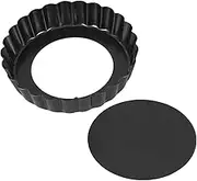 FELTECHELECTR Hollow Baking Pan Fruit Tart Mould Removable Bottom Tart Pan Versatile Baking Accessory Nonstick Round Cake Mould