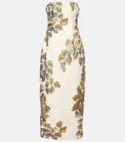 [SIR] SIR Evalita floral linen bustier dress AU 6 beige