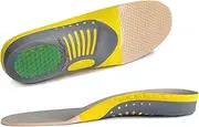 [Generic] Insoles for Flat Feet | Plantar Orthotic Inserts,Comfort Shoe Orthopedic Insoles Arch Support Pad for Flat Feet High Arch Fallen Arch (Grey, L)