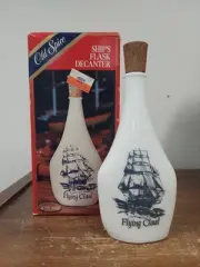 Vtg Old Spice After Shave Ship’s Flask Decanter Flying Cloud Design 6oz NIB NOS