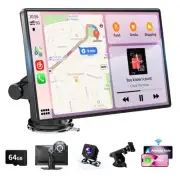 Wireless Carplay Screen for Car, 9" Android Auto Screen with 4K Dashcam, A-pp...