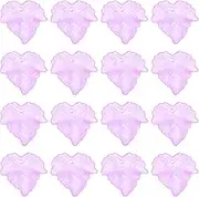 uxcell 0.9"/23mm Leaf Pendants, 100 Pack Resin Tree Leaf Beads Bulk Leaves Charm for Jewelry Making Bracelet Necklace Earring Keychain Style 1, Purple