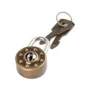 Vintage Small Round Lock With for Key Mini Padlock Metal for Wish Lock for Jewel