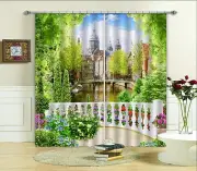 3D Palace tree8 Blockout Photo Curtain Printing Curtains Drapes Fabric Window AU