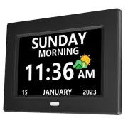 7 Inch Digital Clock with Day and Date for Elderly Alzheimer's Dementia Clock...