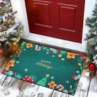 Christmas Door Mat Outdoor Christmas Door Mats 17"x30" Green-happy Holidays