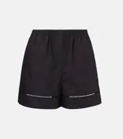 [Rohe] Róhe Embroidered cotton poplin shorts UK 12 black
