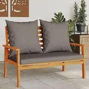 VRAXO Garden Sofa Bench 120 cm with Cushion Solid Wood Acacia -18.6KG,366379