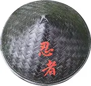 Luxshiny Ninja Hat Straw Cone Hat Asian Straw Hat Summer Hat Mens Accessories Traditional Oriental Hat Japanese Rice Farmer Hat Oni Mask Half Face Vietnam Cap Man Sun Visor to Weave Bamboo Black