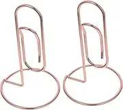 2pcs Metal Place Card Holder Clips Versatile Memo and Photo Stand for Desktop Use for Business Cards Notes and Table Displays