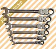 Flexible Reversible Combination Ratchet Wrench Socket Spanner 8 10 13 14 17 19mm